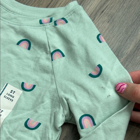FREE * NWT Mint Rainbow Long Sleeve Shirt - Picture 3 of 5